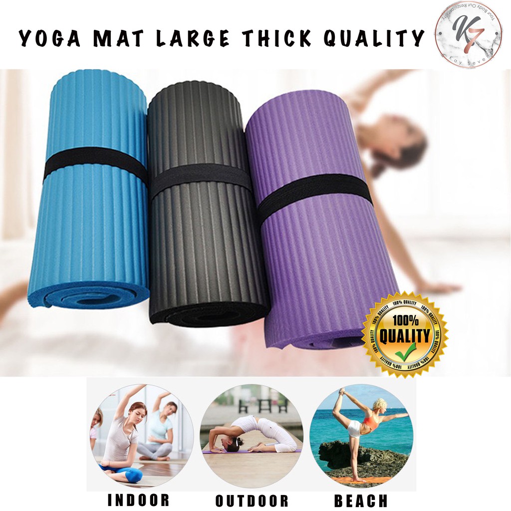 Ready Stock!!! High Quality Yoga Knee Pad 15mm Yoga Mat Large Thick