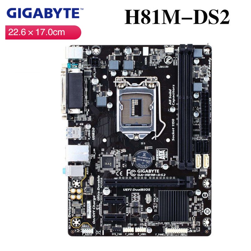 Gigabyte H81M-DS2 GA-H81M-S1 desktop motherboard H81 socket LGA 1150 i3 ...