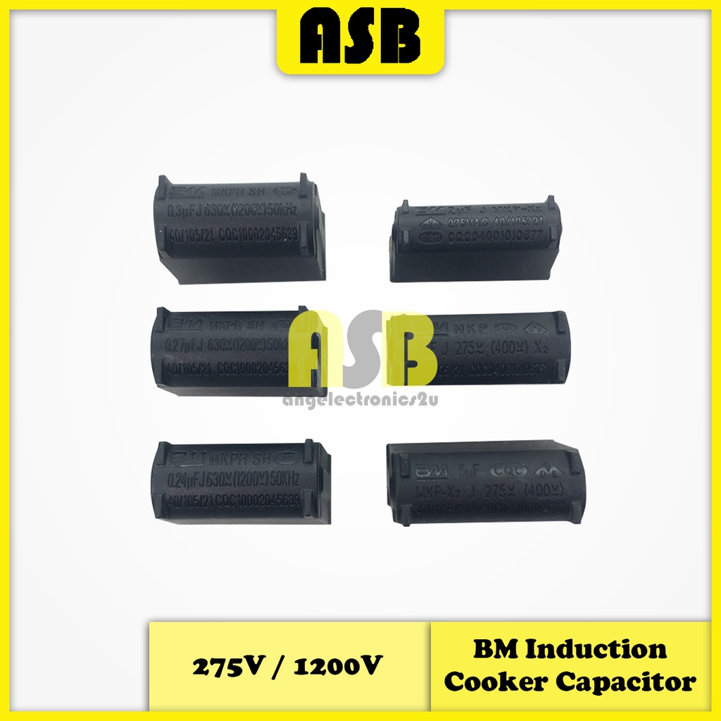 (1pc) BM Induction Cooker Capacitor ( MKPH / MKPX2 ) ( 0.24uF / 0.27uF