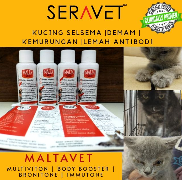 Buy Malt-Vet Pet Ubat Demam,Selsema u0026 Immune Booster Ubat Kucing 
