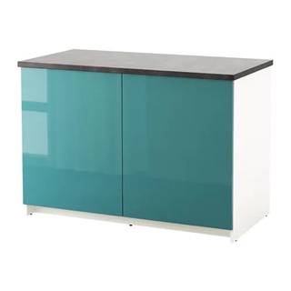 Ikea Knoxhult Base Cabinet With Doors High Gloss Blue Turquoise