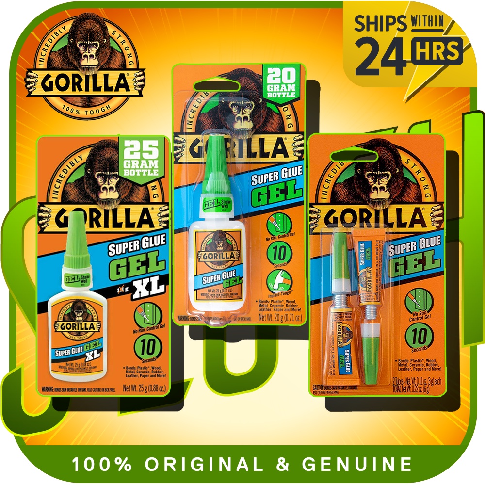 Gorilla Super Glue Gel 20g XL 25g 3g 2Pack 3g 4Pack Shopee