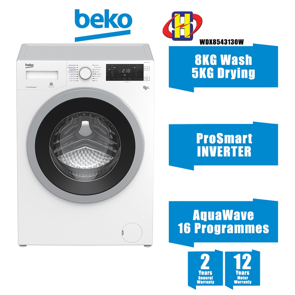 Beko Washer Dryer (8KG/5KG) ProSmart Inverter AquaWave Front Load