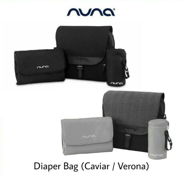 nuna diaper bag caviar