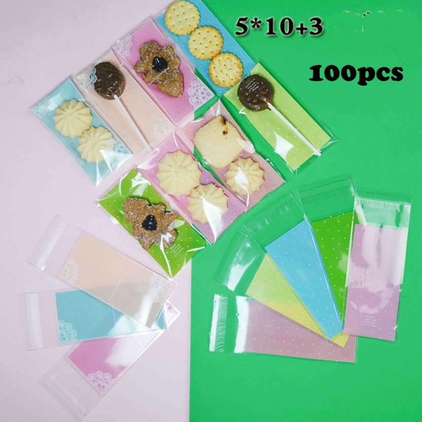 100pcs 5x10+3cm Cookies Bag Shopee Malaysia