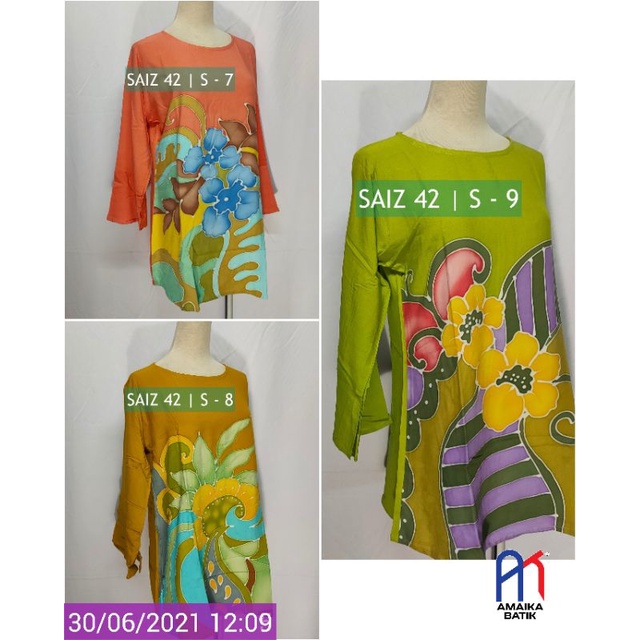 Buy Blouse Mira Batik Lukis Eksklusif Cotton Viscose Seetracker Malaysia