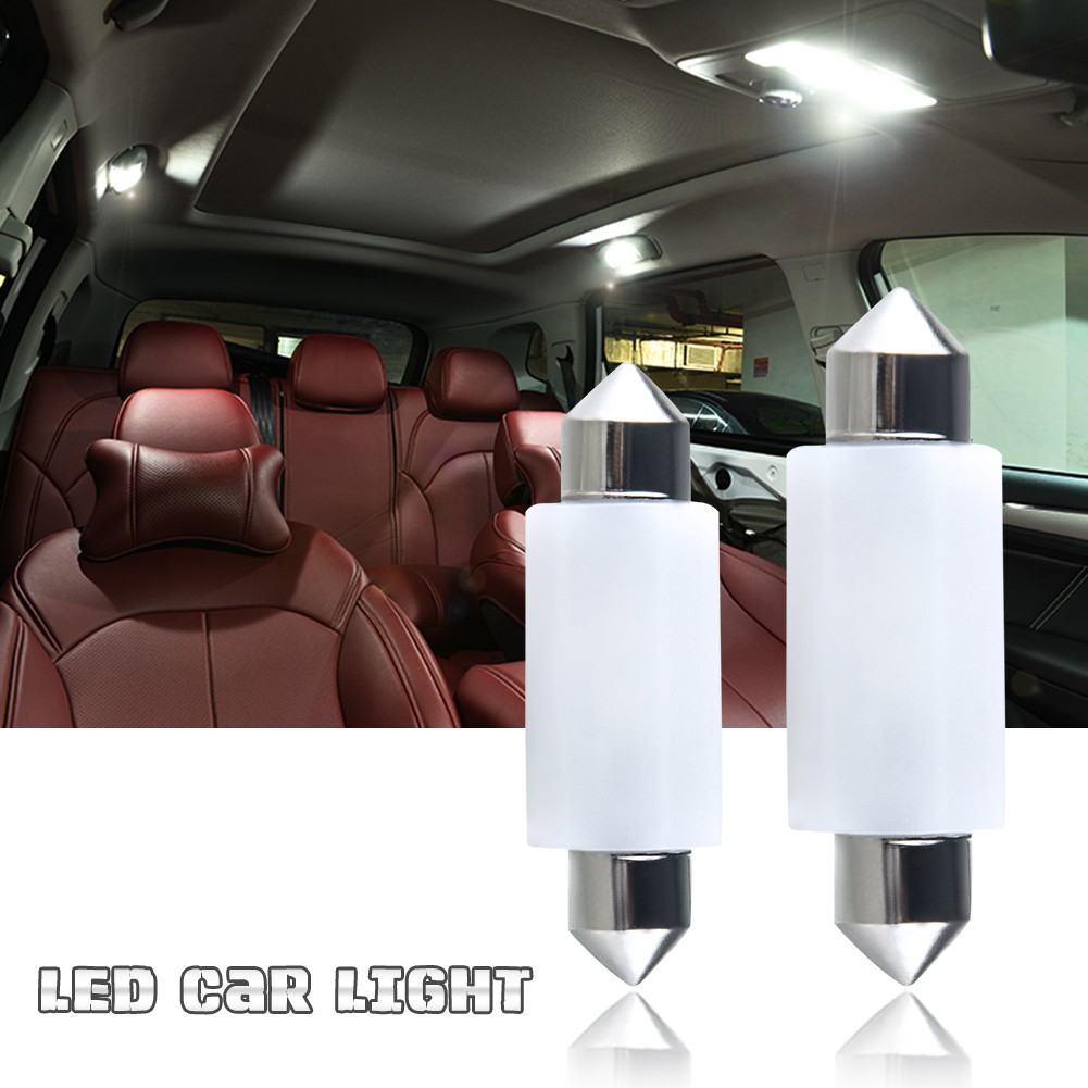 2pcs C5w C10w Led Car Festoon Reading Light Ceramic Map Roof Auto Interior Dome Lamp Signal Light Dc12v 31 36 39 41mm