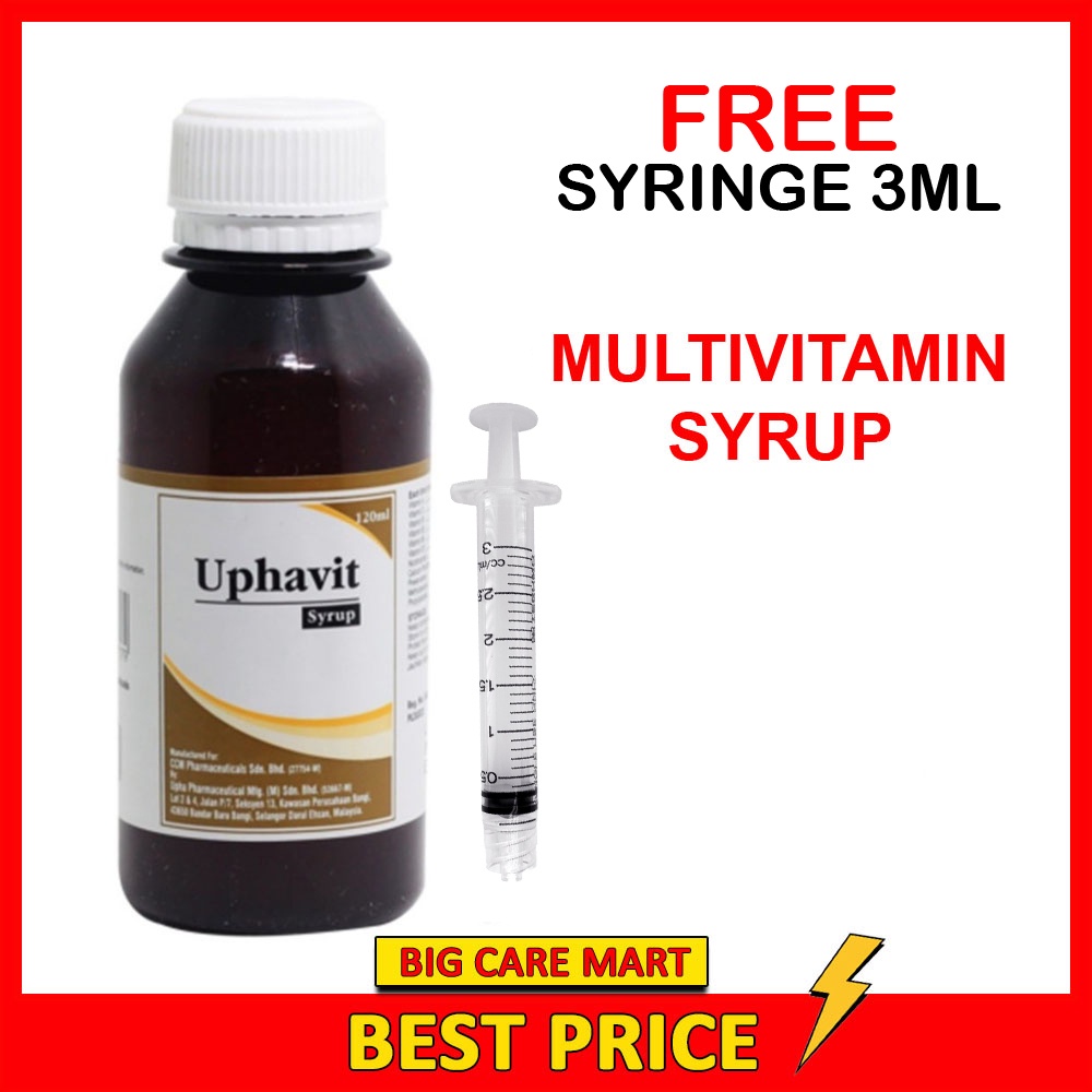 Uphavit Multivitamin Syrup 120ml + FREE Syringe 3ml | Shopee Malaysia