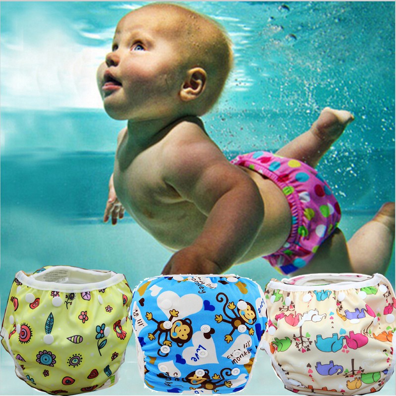 Durio Reusable Swim Diapers Washable Baby Swim Diaper Unisex Infant Toddler Swimming Diapers 