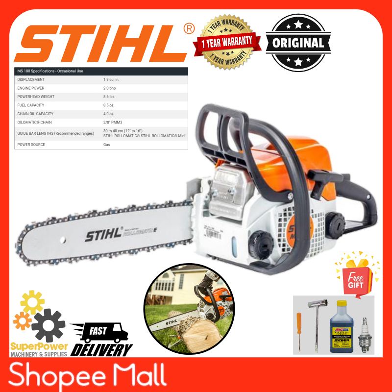 Stihl Germany Ms180 18 Chain Saw Shopee Malaysia