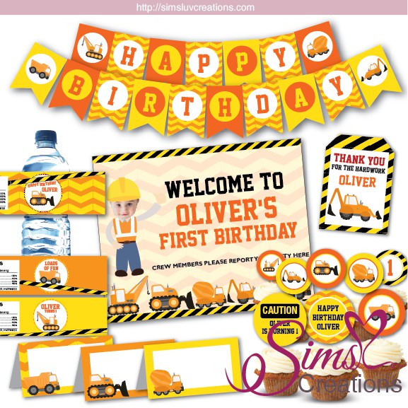 Construction Theme Party Decoration Kit Birthday Party Supplies Package Shopee Malaysia
