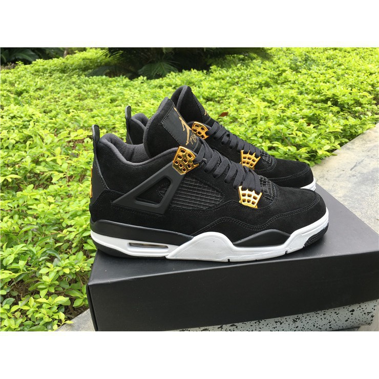 jordan 4 black and gold