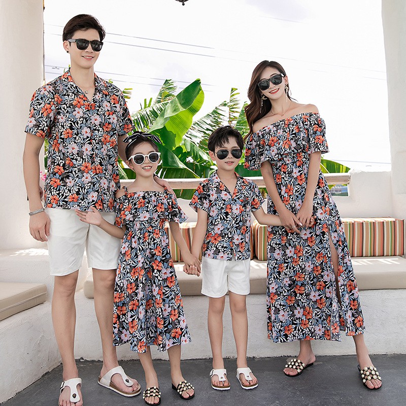 Pakaian Ibu Bapa Anak Pantai Plus Ukuran Baju Percutian Hawaii Baju Lengan Pendek Ibu Dan Anak Perempuan Gadis Berpakaia Shopee Malaysia