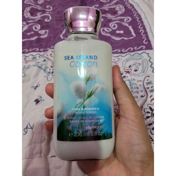 Bath and body works lotion sea island cotton