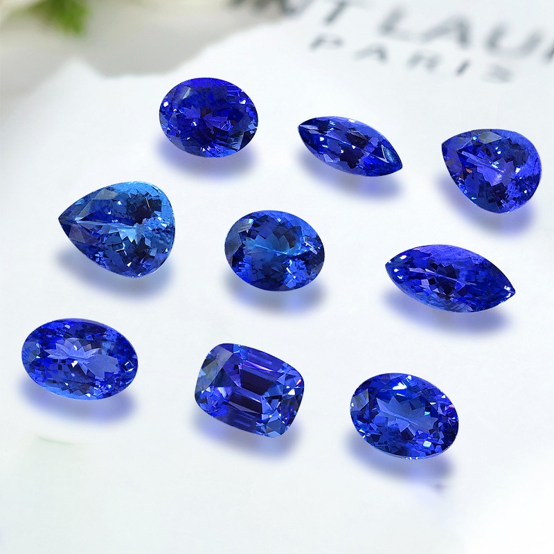 Natural Royal Sri Lanka Cornflower sapphire bare stone multi-shape inlaid bulk corundum crystal DIY ring pendant necklace High-end fashion atmosphere custom jewelry accessories