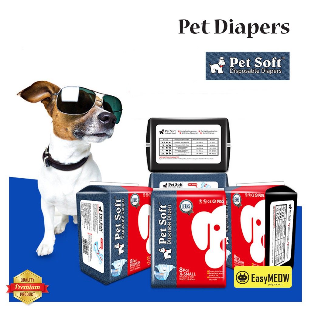 Pet Soft Disposable Female Diapers JEANS Dog/ Disposable Cute Girl