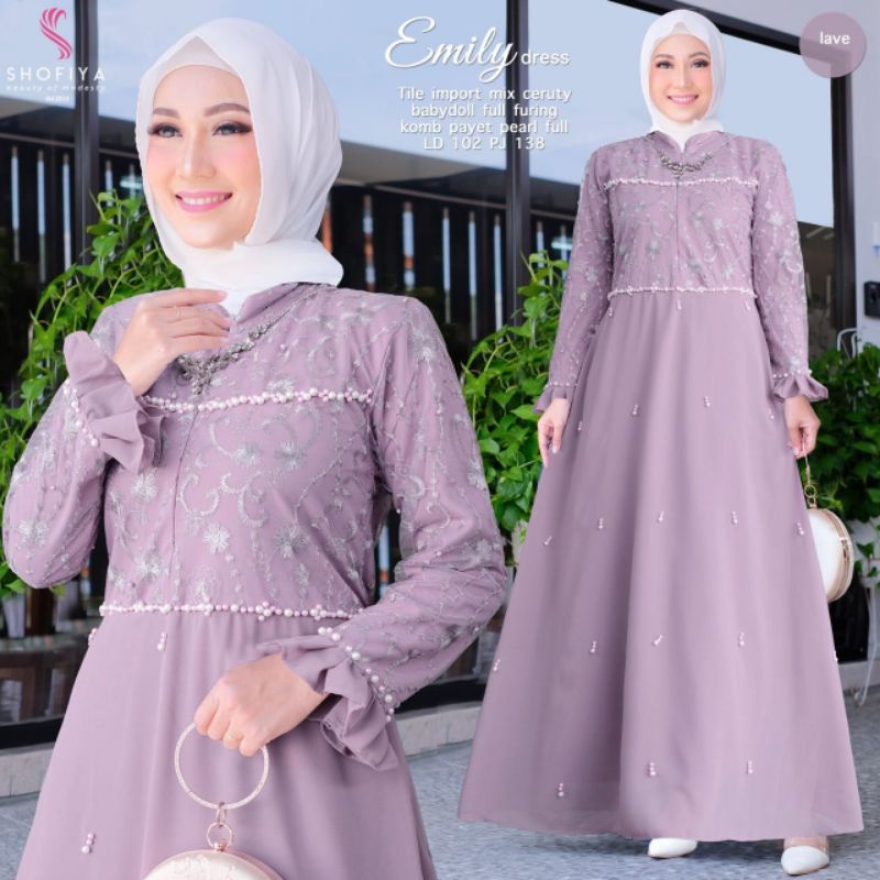 Emily Jubah gown Maxi Organza tulle net dress Muslimah Exclusive Maxi ...