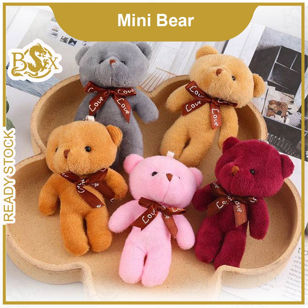 Teddy Bear Mini Bear Cute Small Size Bear Suitable for Bouquet Gift DIY Bear Toys Plush Doll Kids Bear Plush Toy Cut