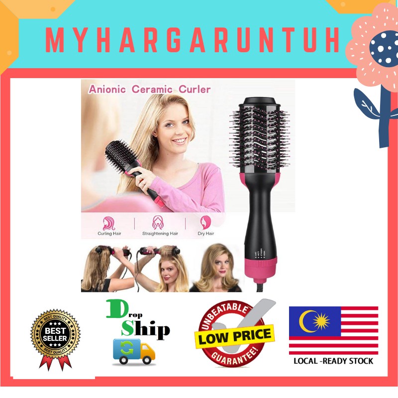 Original Guarantee Hair dryer 3 in 1 negative ion hot air dryer curly hair straight hair style One Step