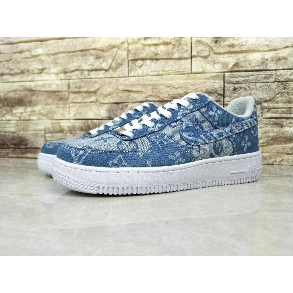 nike air force 1 supreme x louis vuitton denim custom