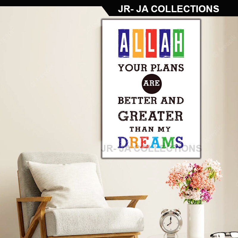 Frame Motivasi Islamic Wall Art Decoration Shopee Malaysia