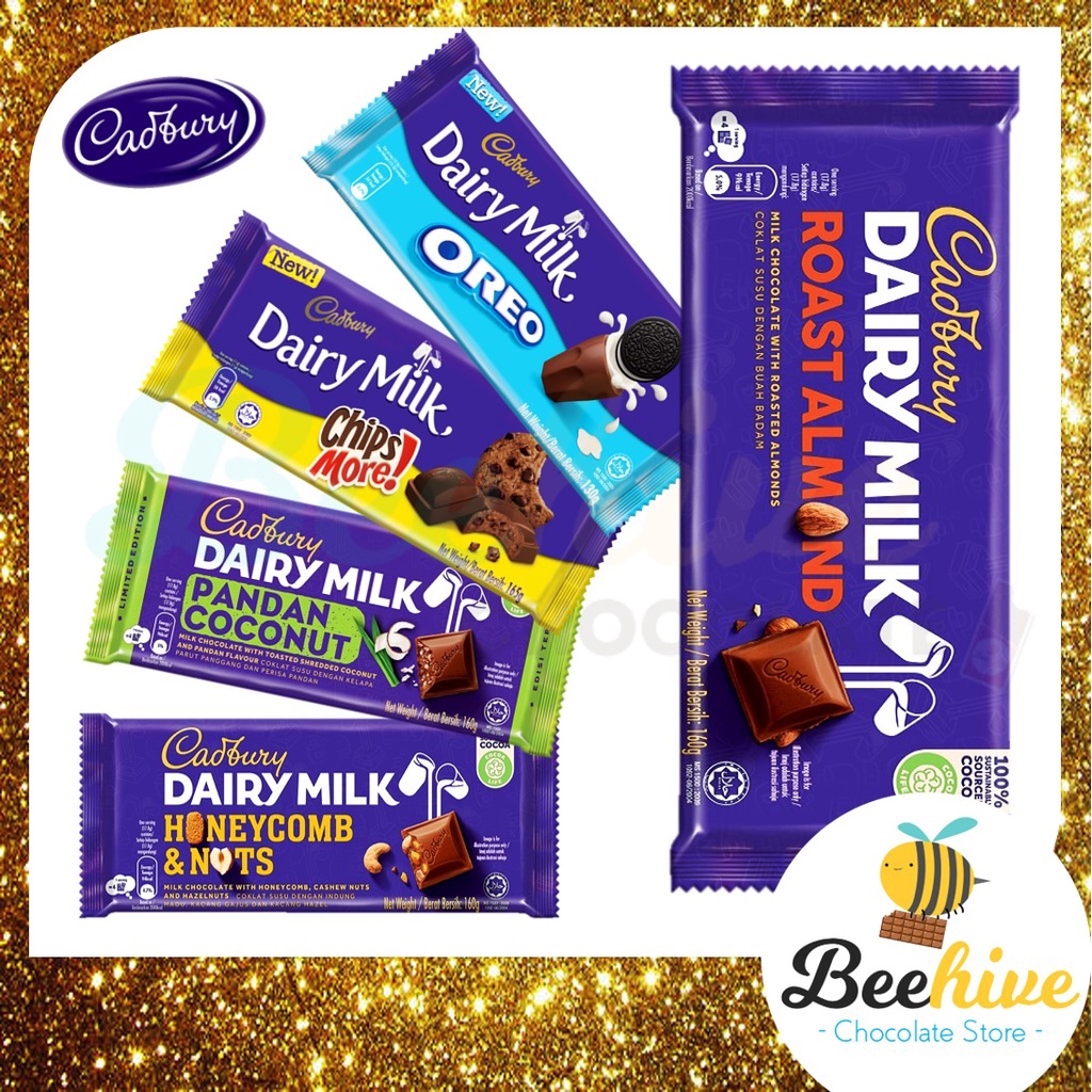 Cadbury Dairy Milk Chocolate Bar Malaysia 130160g Shopee Malaysia