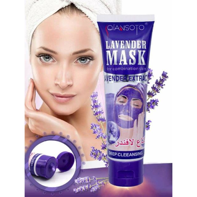 Qiansoto Lavender Face Mask Deep Cleansing With Lavender Extract120ml