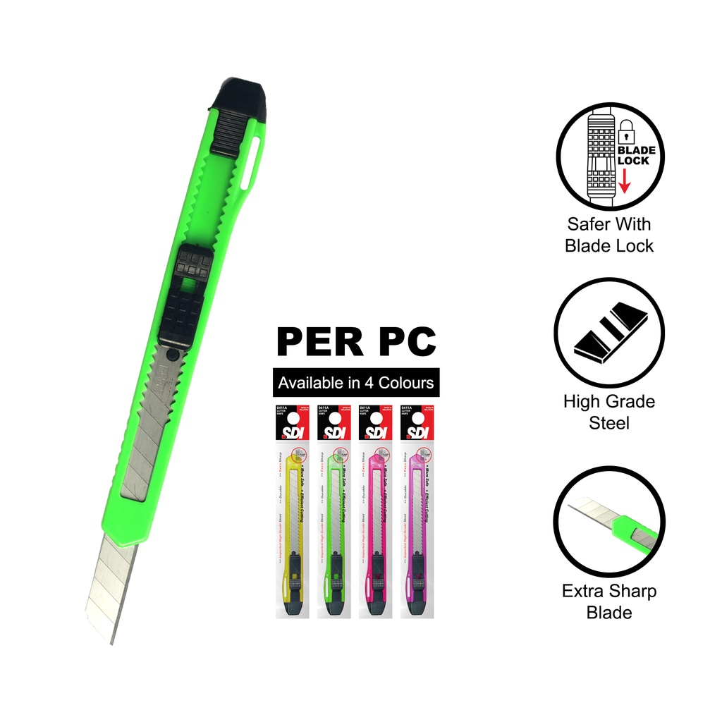 SDI Cutter Knife 9mm SMALL (0411A) Utility Pocket Blade Multipurpose