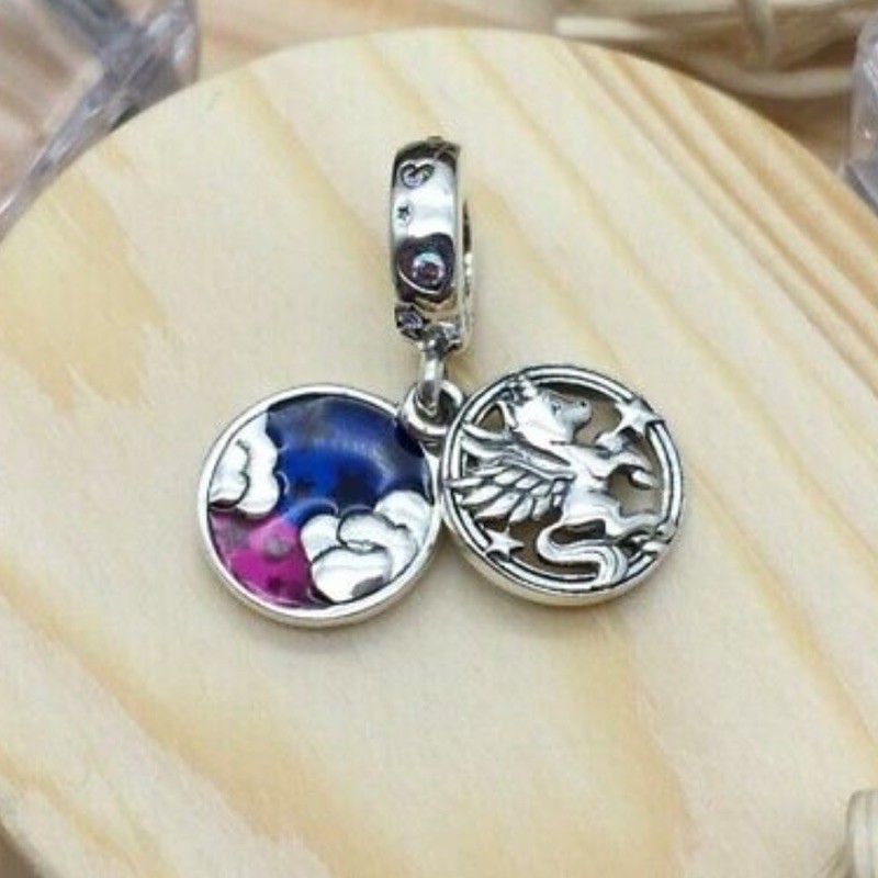 Pandora Magical Unicorn Double Dangle Charm 799145C01 | Shopee Malaysia