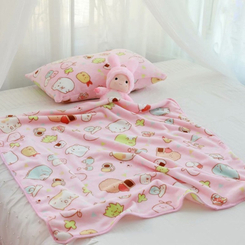 Girl Boy Sumikko Gurashi Corner Bio Print Blanket Pillowcase Print
