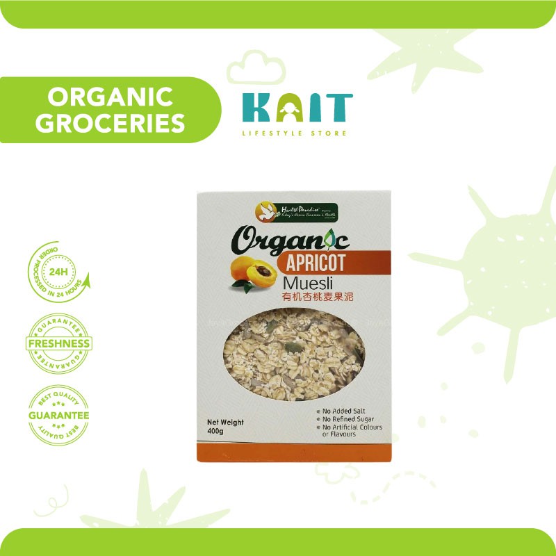 HEALTH PARADISE Organic Apricot Muesli (400gm) Shopee Malaysia