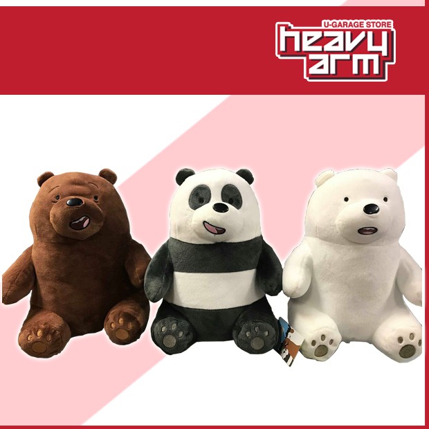 We Bare Bears Grizzly Panda Ice Soft Plush Sitting Wbb Soft Plush 2690