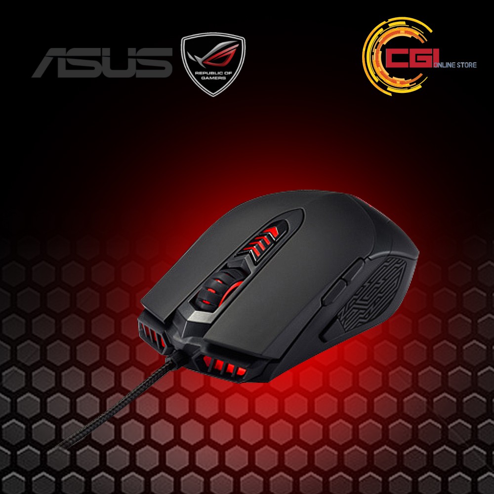 Asus ROG GX860 Buzzard Laser Gaming Mouse Shopee Malaysia