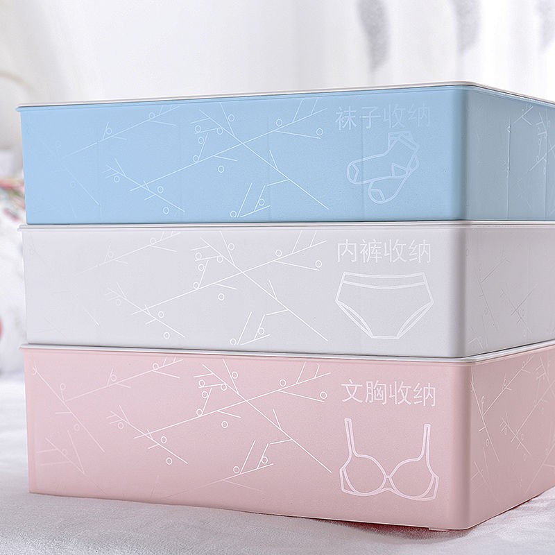 Bra Underwear Boxes Three Piece Sock Drawer Bin Plastic Receive