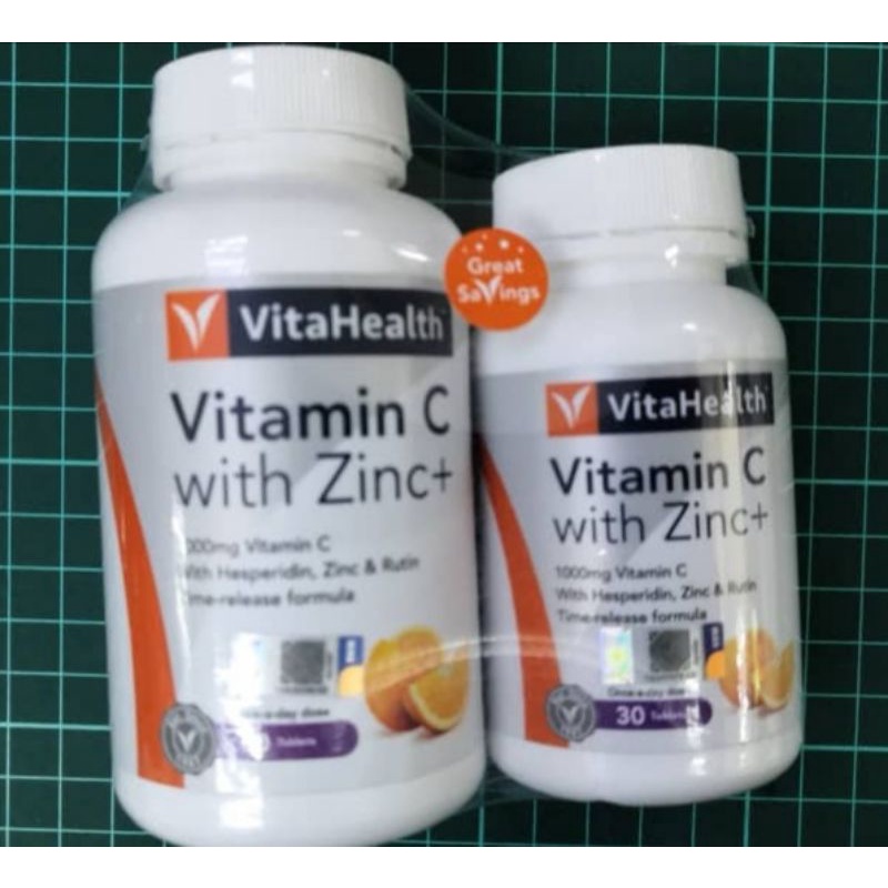 VITAHEALTH TIME RELEASE VITAMIN C WITH ZINC 60s+30s (Exp08/2023) Shopee Malaysia