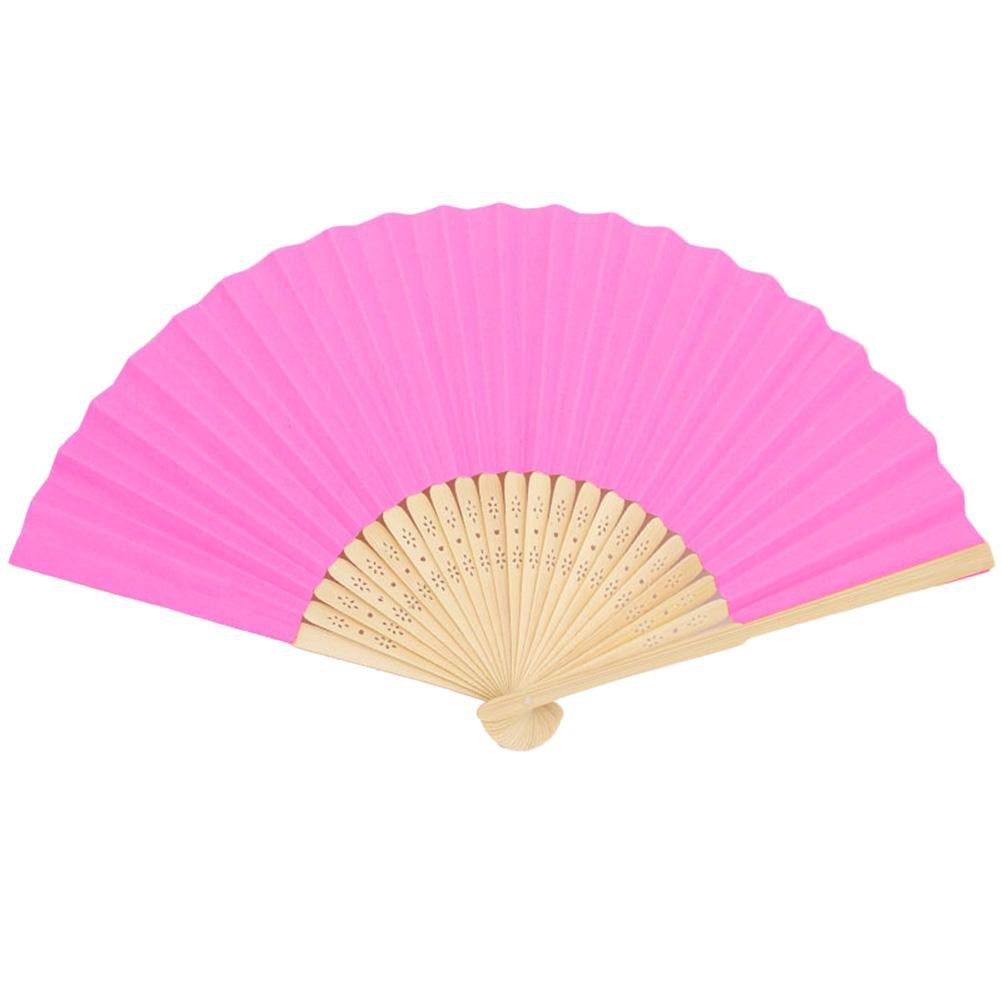 Hot Summer Kids Child Girl Chinese Fan Folding Small Round Paper Hand Fans EC