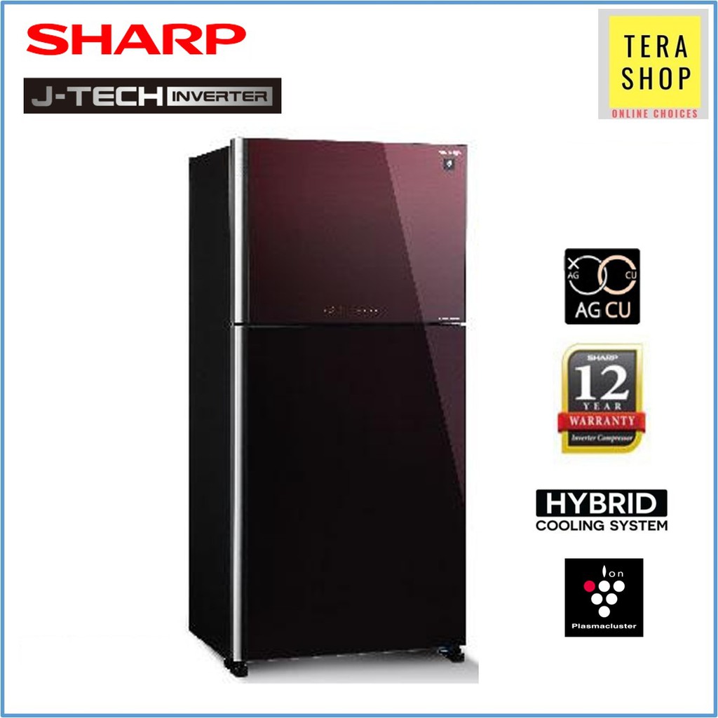 New Sharp Smile 2 Door Refrigerator Sj285mss Shopee Malaysia