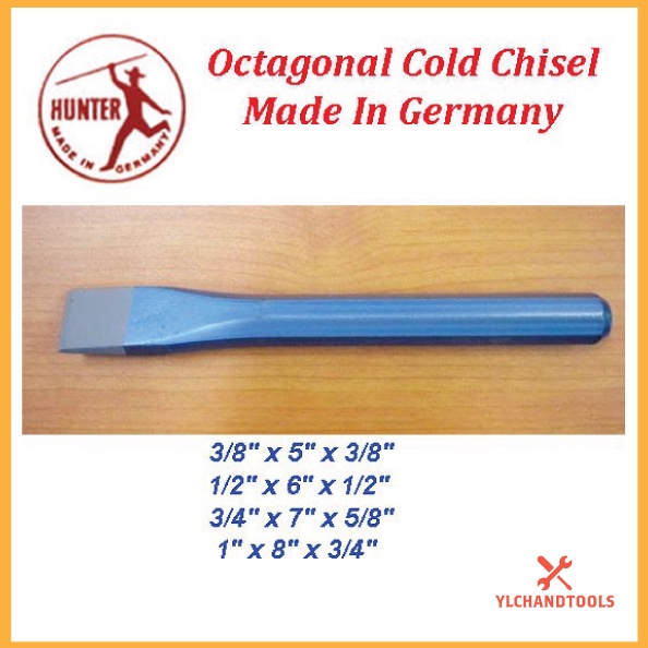 '' HUNTER'' OCTAGONAL COLD CHISEL ( MADE IN GERMANY ) Shopee Malaysia