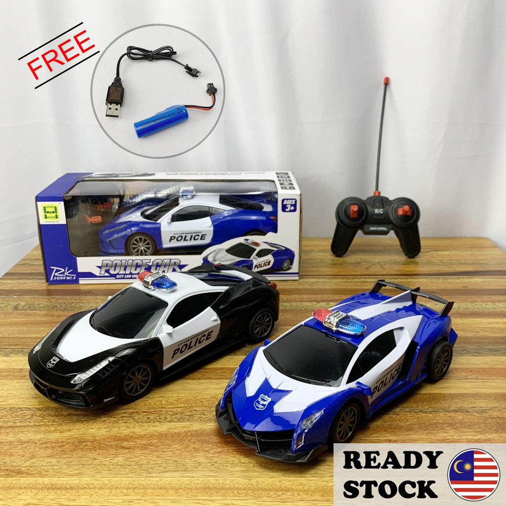 1 16 Rechargeable Remote Control Rc car POLICE  mainan  