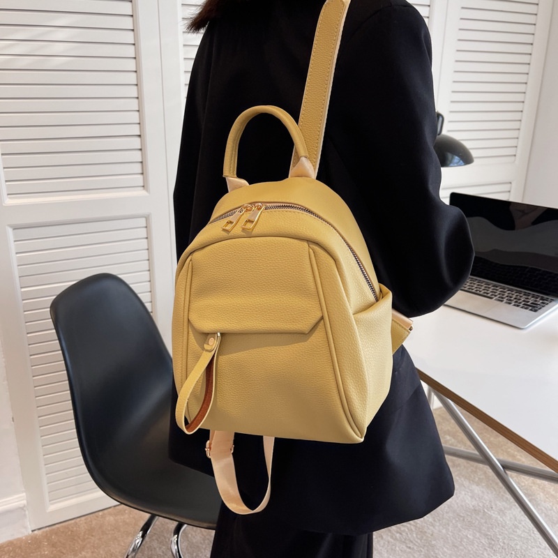 Women's Bag 2022 New Korean Style Soft Leather Women's Backpack Fashion Artistic Travel Small Backpack Women's Bag