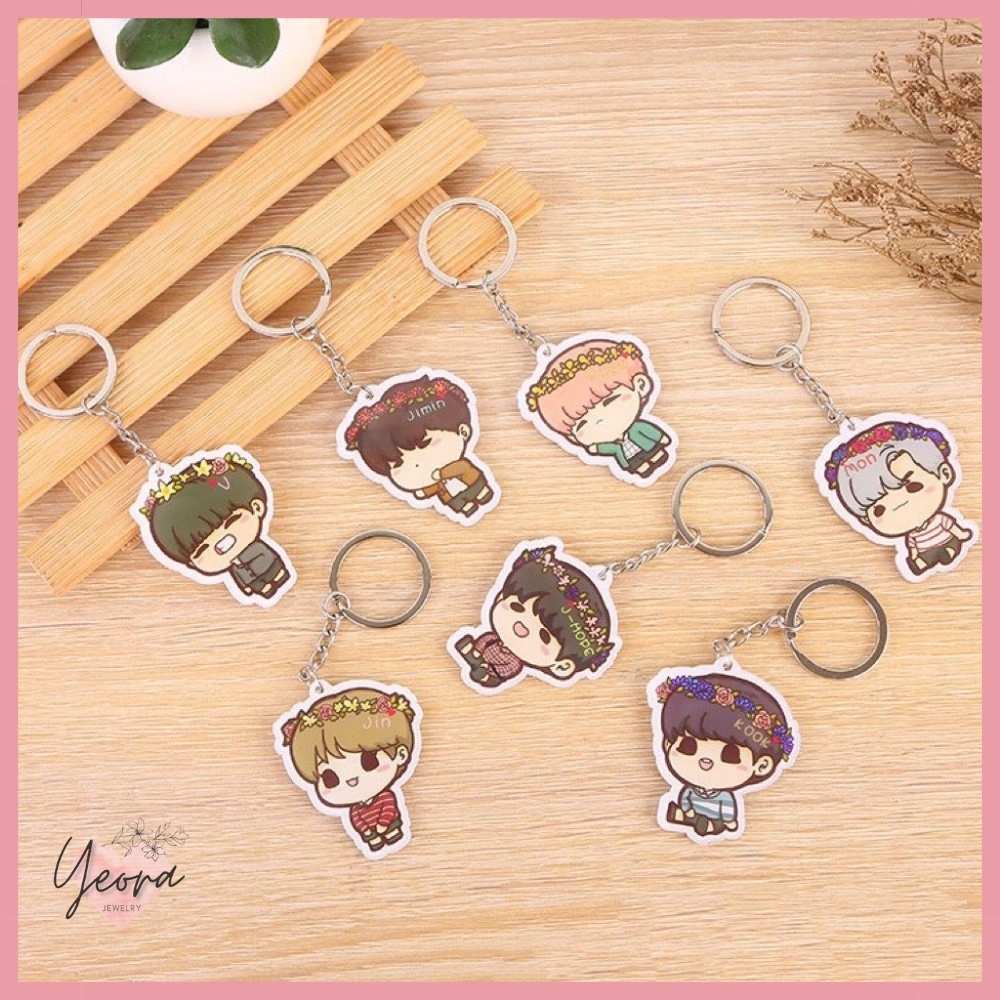 B TS Keychain Jin Suga V JHope Jungkook Jimin RM Keychain Kpop B TS
