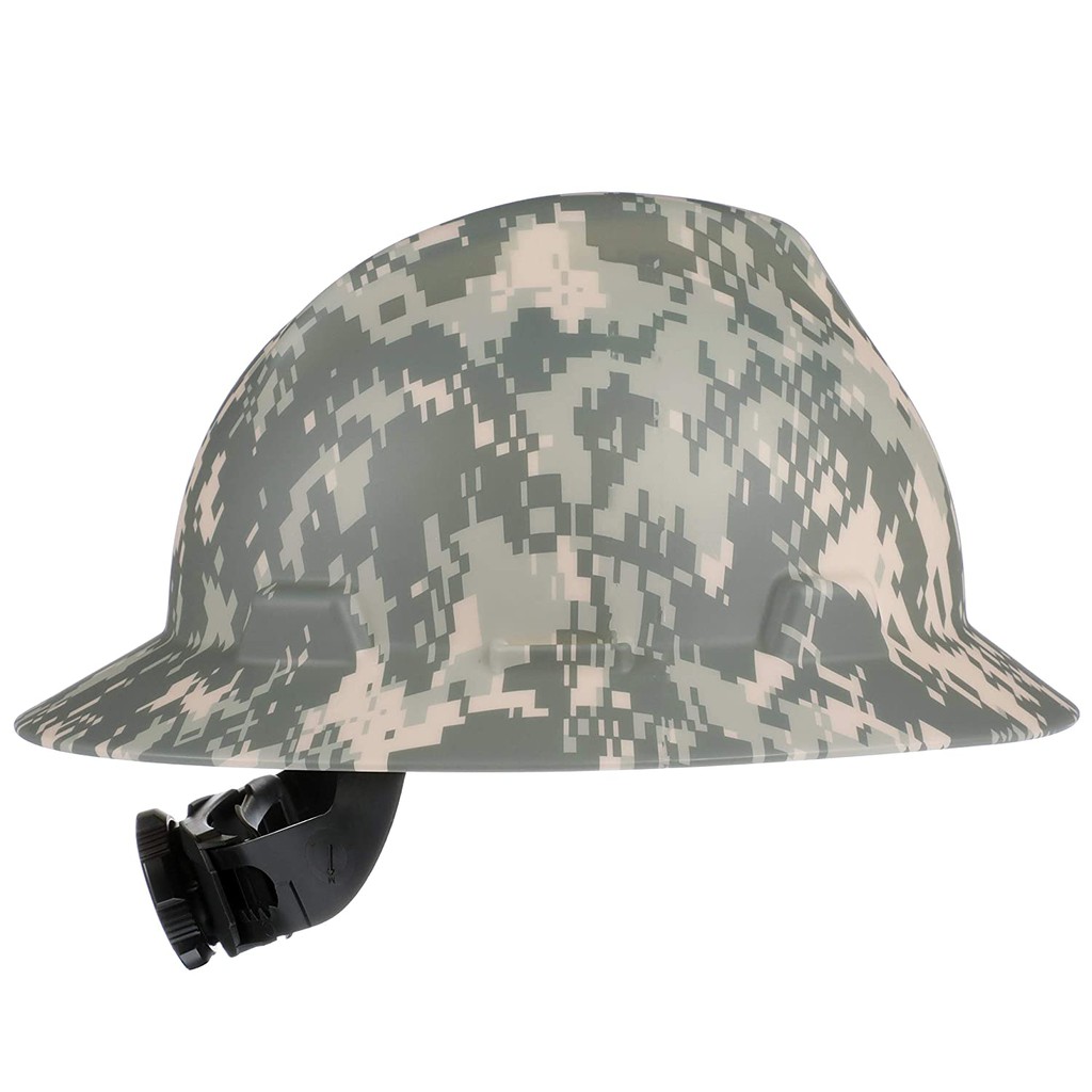 camouflage hard hat full brim