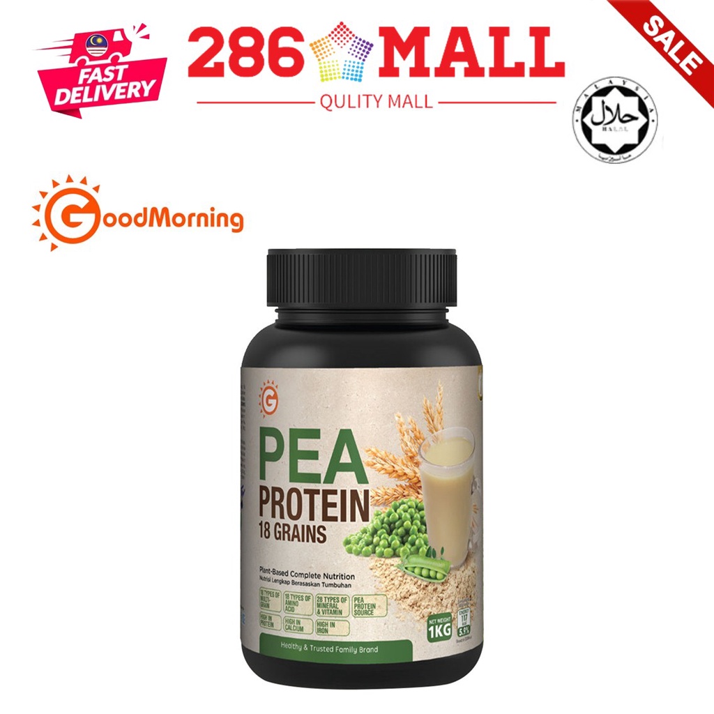GoodMorning Pea Protein 18 Grains 1KG PlantBased Complete Nutritious