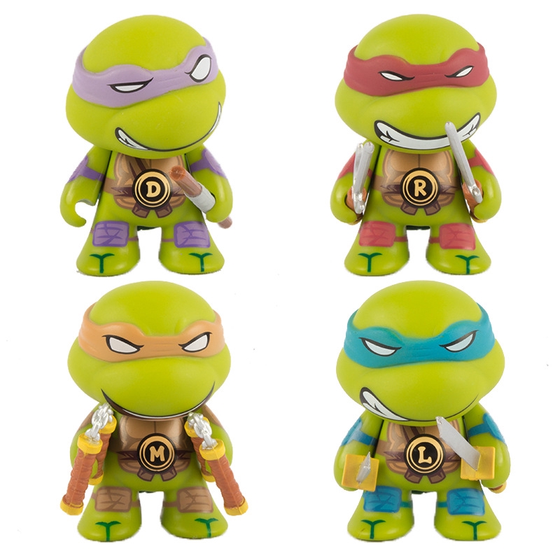4pcs Tmnt Teenage Mutant Ninja Turtles Q Version Dolls Model Toys