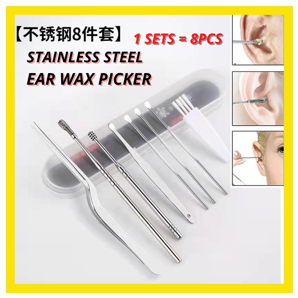 Curette Ear Pick Wax Remover Cleaning Tool Stainless Steel Ear Pick Wax