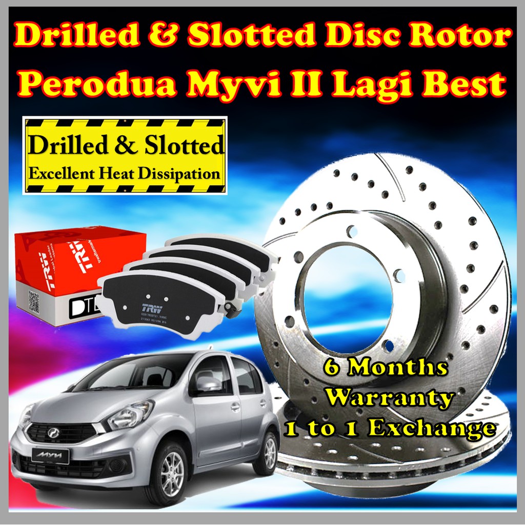 Perodua Myvi Lagi Best 2011-2016 Brake Front Disc Drilled ...