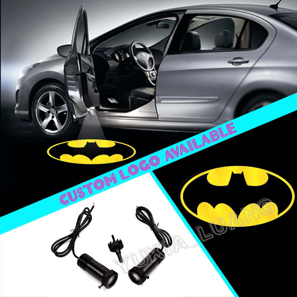 2pcs Batman Logo Car Door Laser Projector Cree Led Lights Wired