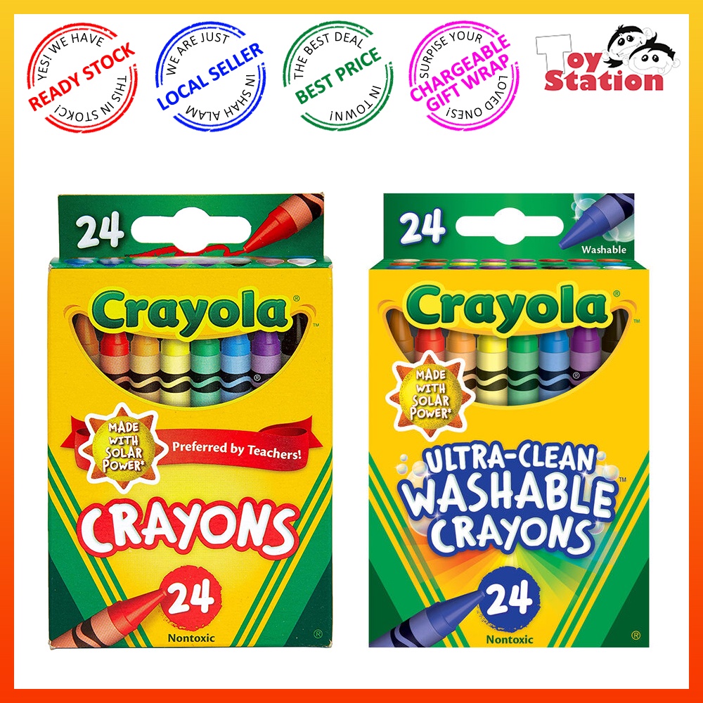 ORIGINAL Crayola 24 Color / Ultra Clean Washable Crayons Coloring Set ...