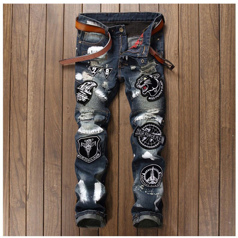 patched jeans mens