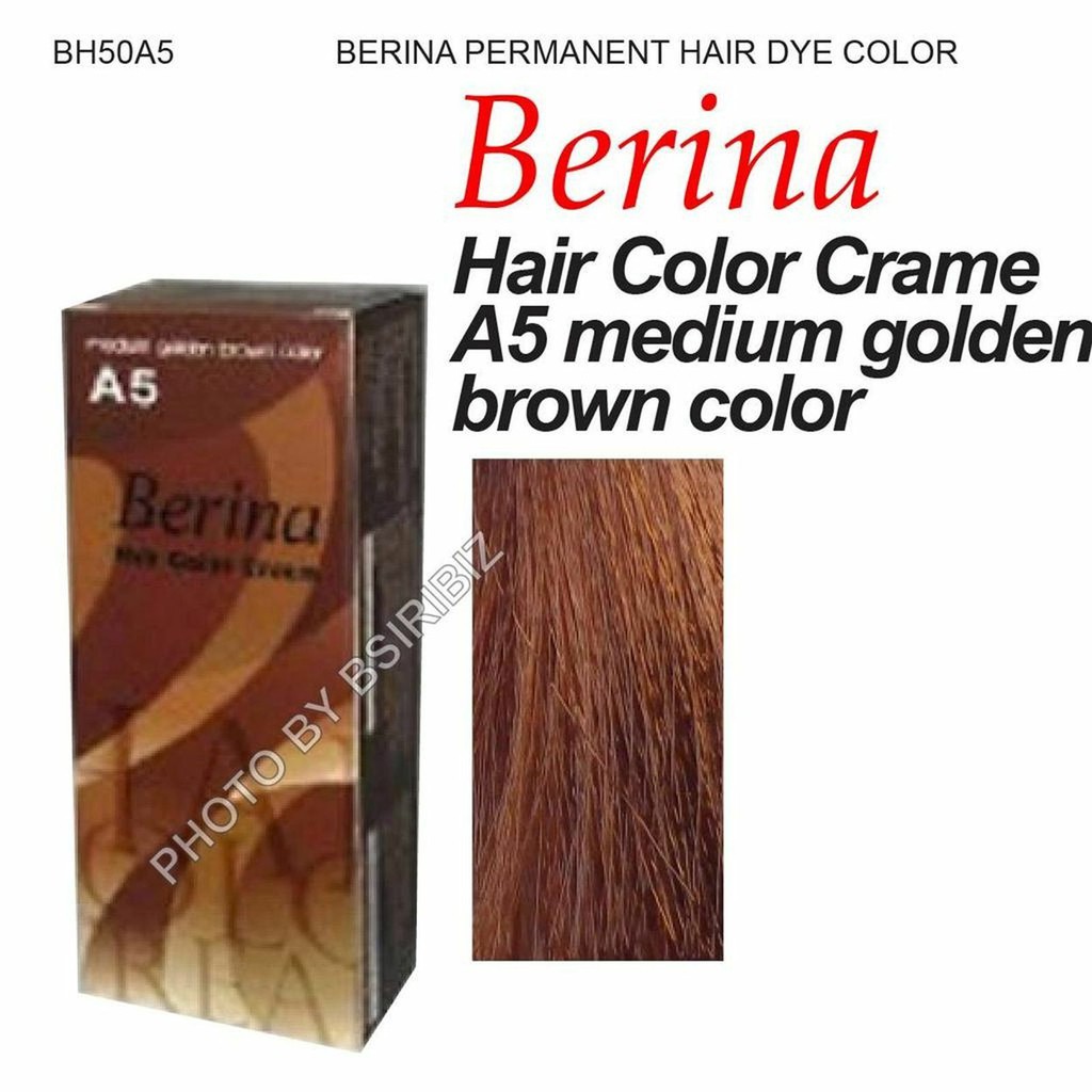 BERINA A5 Hair MEDIUM GOLDEN BROWN Style Dye Color Shade Cream Permanent  Fashion | Shopee Malaysia